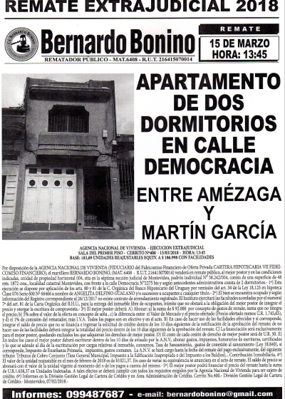 Apto 2 dormitorios en La Comercial - ANV Apto 2 dormitorios en La Comercial - ANV