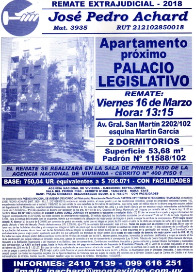 Apartamento próximo Palacio Legislativo Apartamento próximo Palacio Legislativo